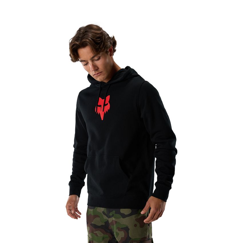 PULOVER S KAPUCO FOX HEAD-Black/Red-S