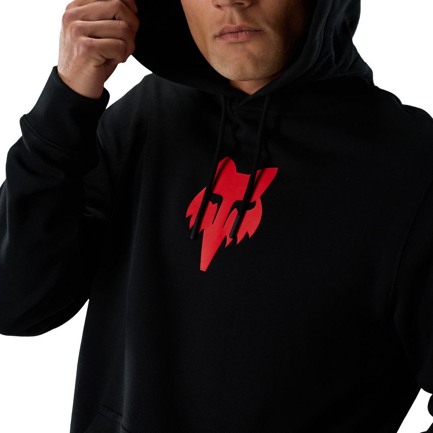 PULOVER S KAPUCO FOX HEAD-Black/Red-S - second image