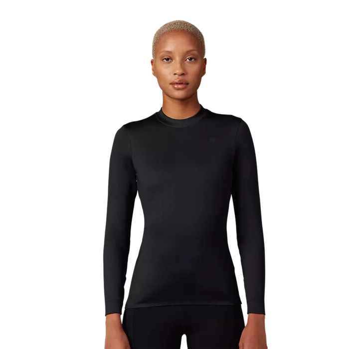 W TECBASE FIRE LS SHIRT [BLK] XS
