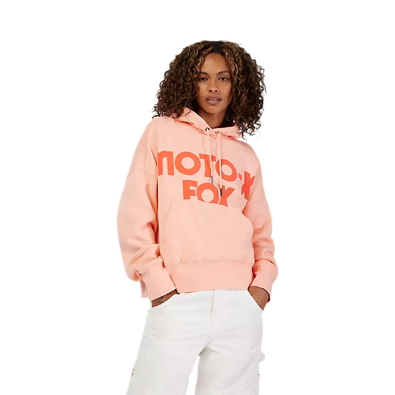 W MOTO-X OVERSIZED FLC PO [PL PNK] XS
