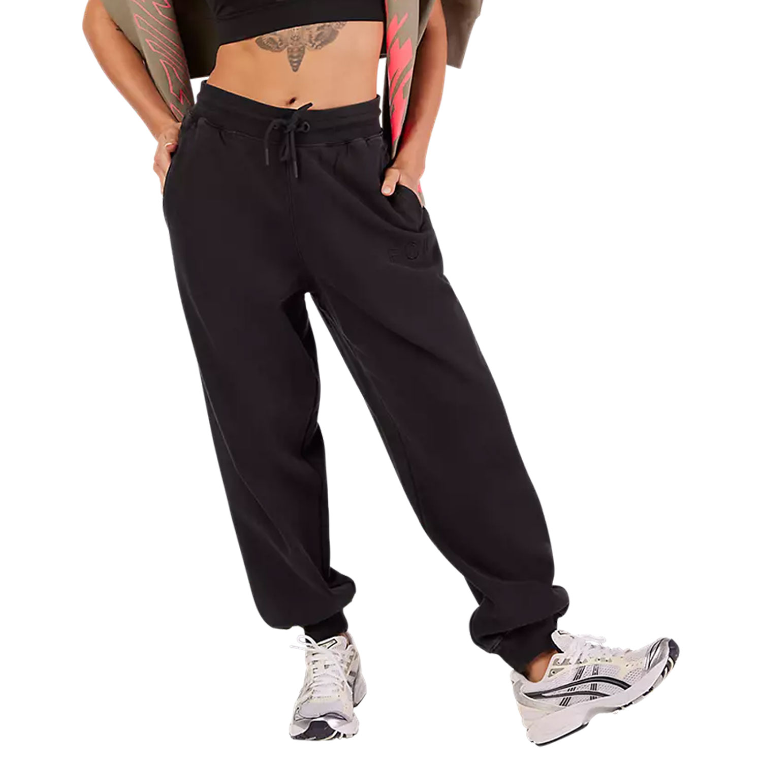 W WORDMARK FLEECE JOGGER [BLK]-Black-XS