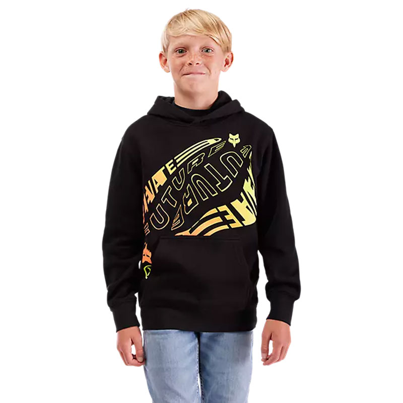 YTH ELEVATED FLEECE PO [BLK] YS