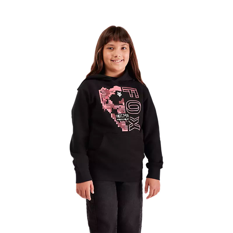YTH IMAGE SKULL FLEECE PO [BLK] YS