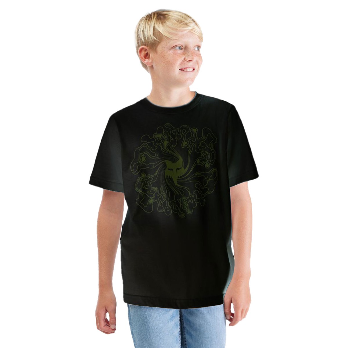 YTH FREQUENCY SS TEE [BLK] YS