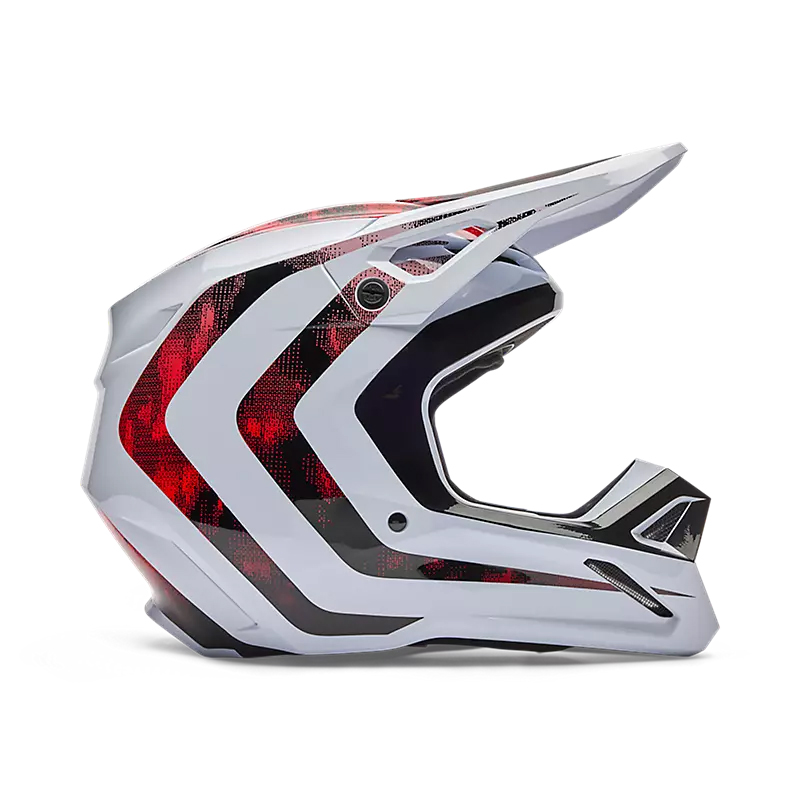 V1 KAIROS MOTOKROS ČELADA FOX-White/Red-M