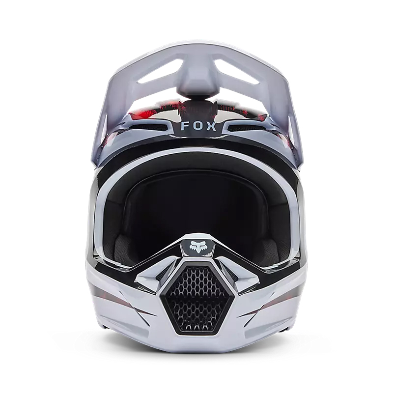 V1 KAIROS MOTOKROS ČELADA FOX-White/Red-M - second image