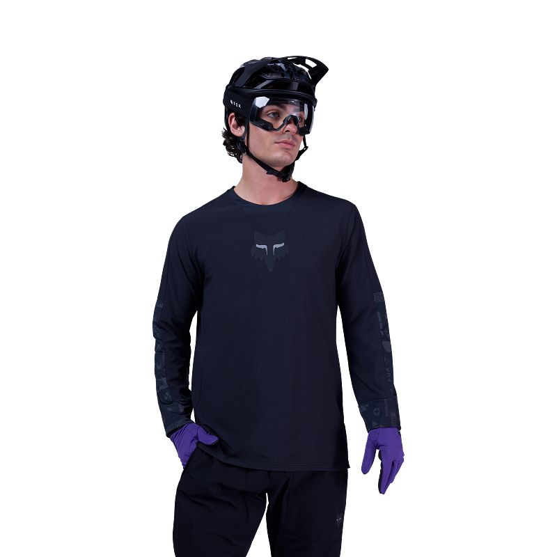 DEFEND THERMAL TOPLA KOLESARSKA MAJICA FOX - LUNAR-Black-M