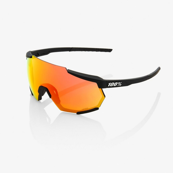 100% RACETRAP MTB SONČNA OČALA SOFT TACT BLACK S HiPER RED MULTILAYER MIRROR LEČO