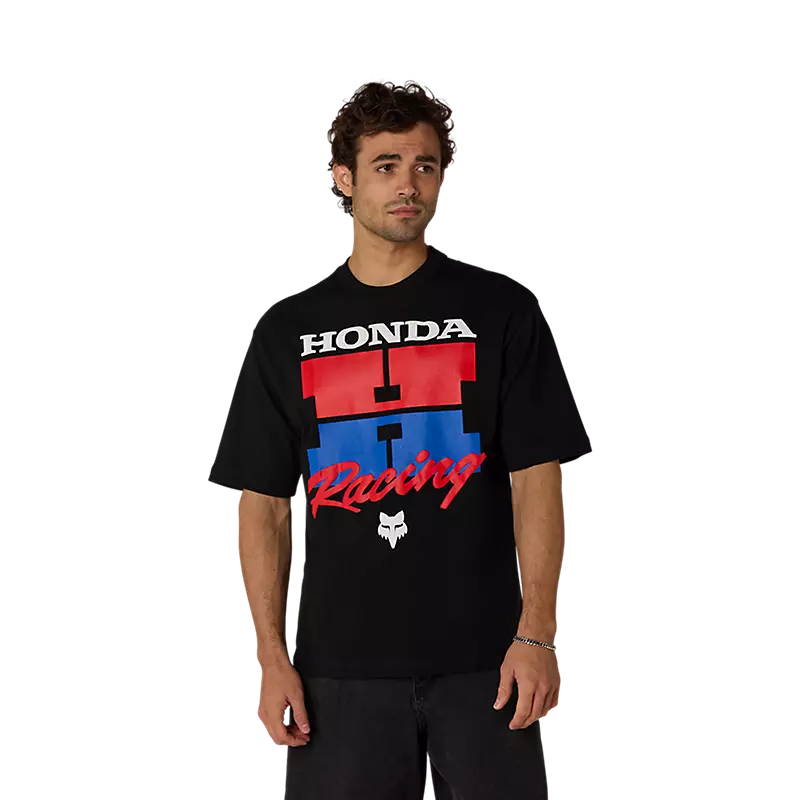"OVERSIZED" MOŠKA KRATKA MAJICA FOX X HONDA-Black-M