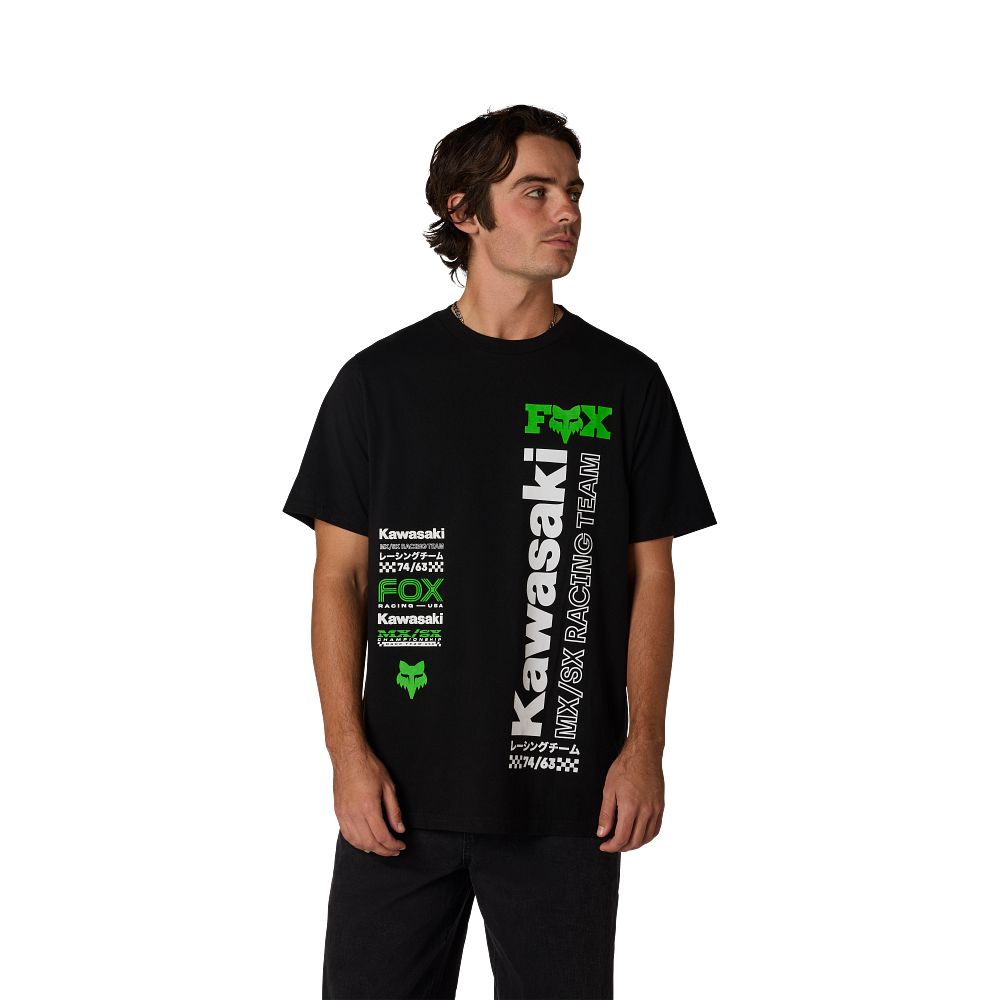 MOŠKA KRATKA FOX X KAWASAKI-Black-M