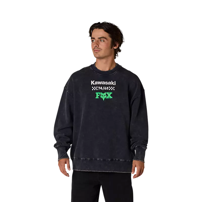 MOŠKI PULOVER FOX "OVERSIZED" X KAWI -Black-M