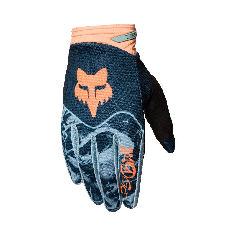 MOTOKROS ROKAVICE FOX 180 IMAGE PRINT-Blue-M