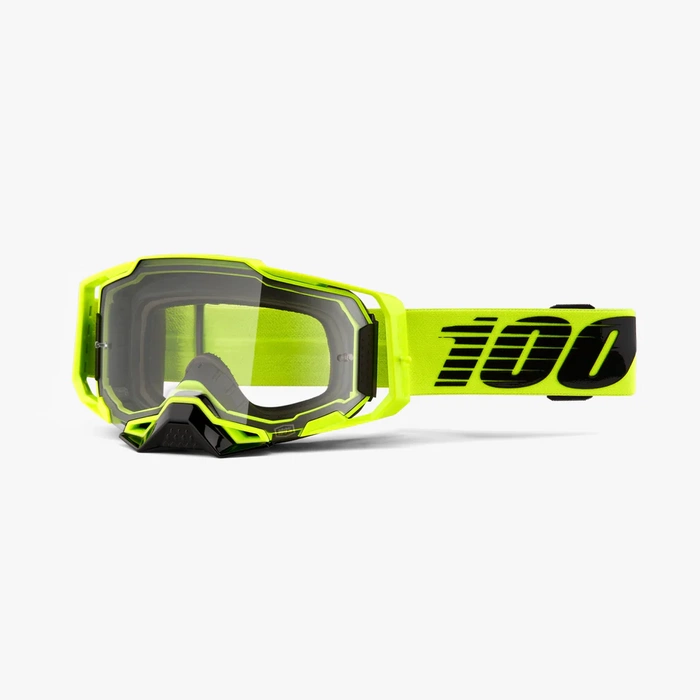100% ARMEGA MOTO/MTB GOGGLI (YLW/CLR LNS)