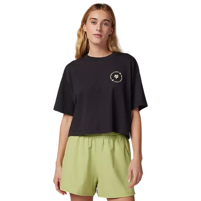 W BYRD CROP SS TEE [BLK] S
