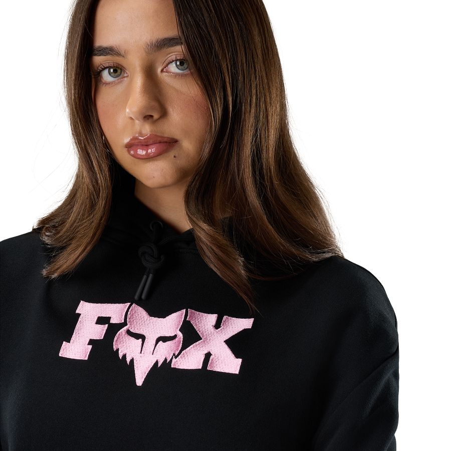 ŽENSKI PULOVER S KAPUCO FOX HEAD X-Black-XS - second image