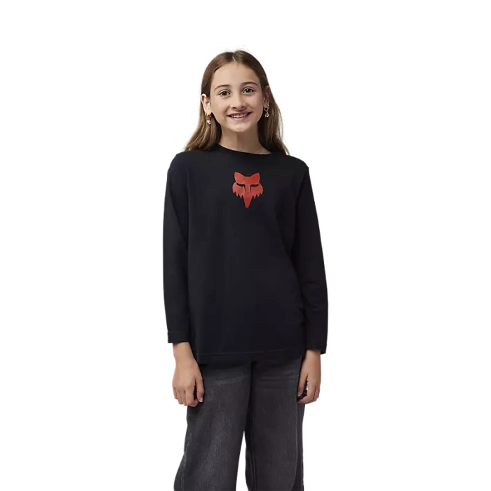 YTH HERITAGE LS TEE [BLK] YL