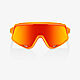 100% GLENDALE MTB SUNGLASSES SOFT TACT NEON ORANGE W/ HiPER RED LENS