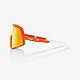 100% GLENDALE MTB SUNGLASSES SOFT TACT NEON ORANGE W/ HiPER RED LENS