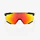 100% RACETRAP MTB SUNGLASSES SOFT TACT BLACK W/ HiPER RED MULTILAYER MIRROR LENS