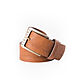 DOUBLE STITCH PU MEN'S BELT [BRWN]