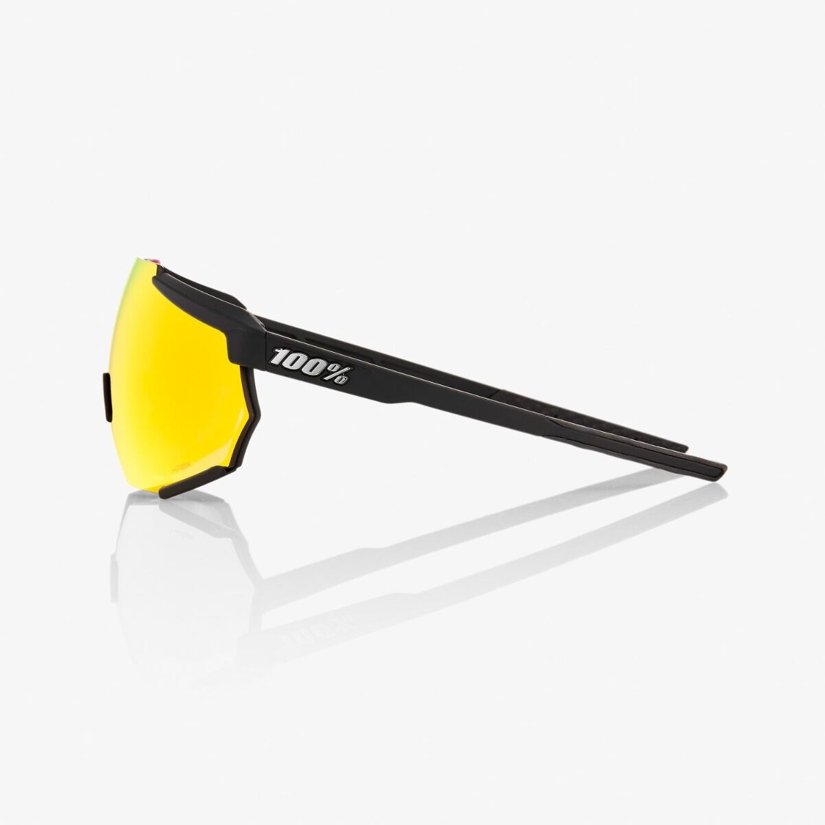100% RACETRAP MTB SUNGLASSES SOFT TACT BLACK W/ HiPER RED MULTILAYER MIRROR LENS