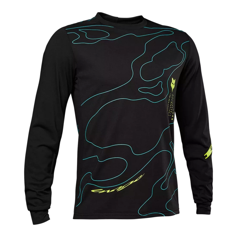 RANGER DR LONG SLEEVE MTB JERSEY FOX - LUNAR