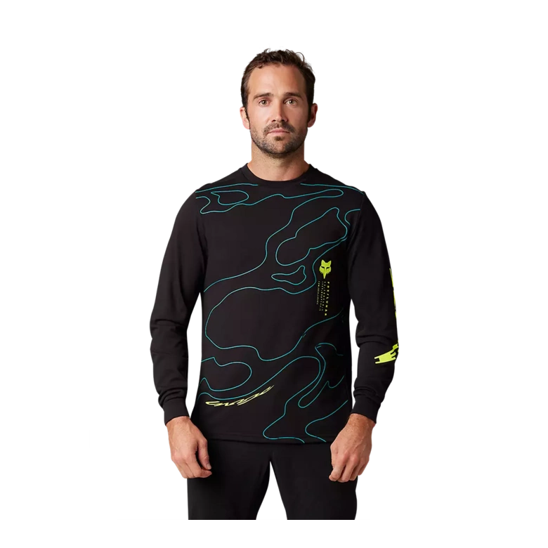RANGER DR LONG SLEEVE MTB JERSEY FOX - LUNAR