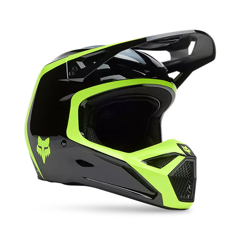 V1 FLOW MOTOKROS ČELADA FOX  [BLK/YLW]