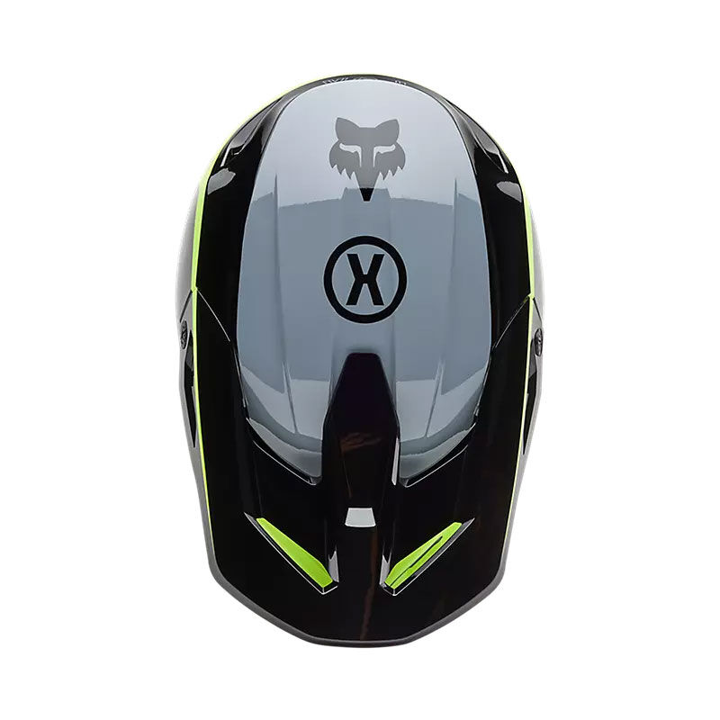 V1 FLOW MOTOKROS ČELADA FOX  [BLK/YLW]