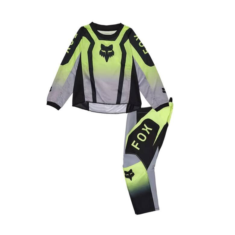 TODDLERS 180 LEAN MOTOCROSS SET FOX [FLO YLW]