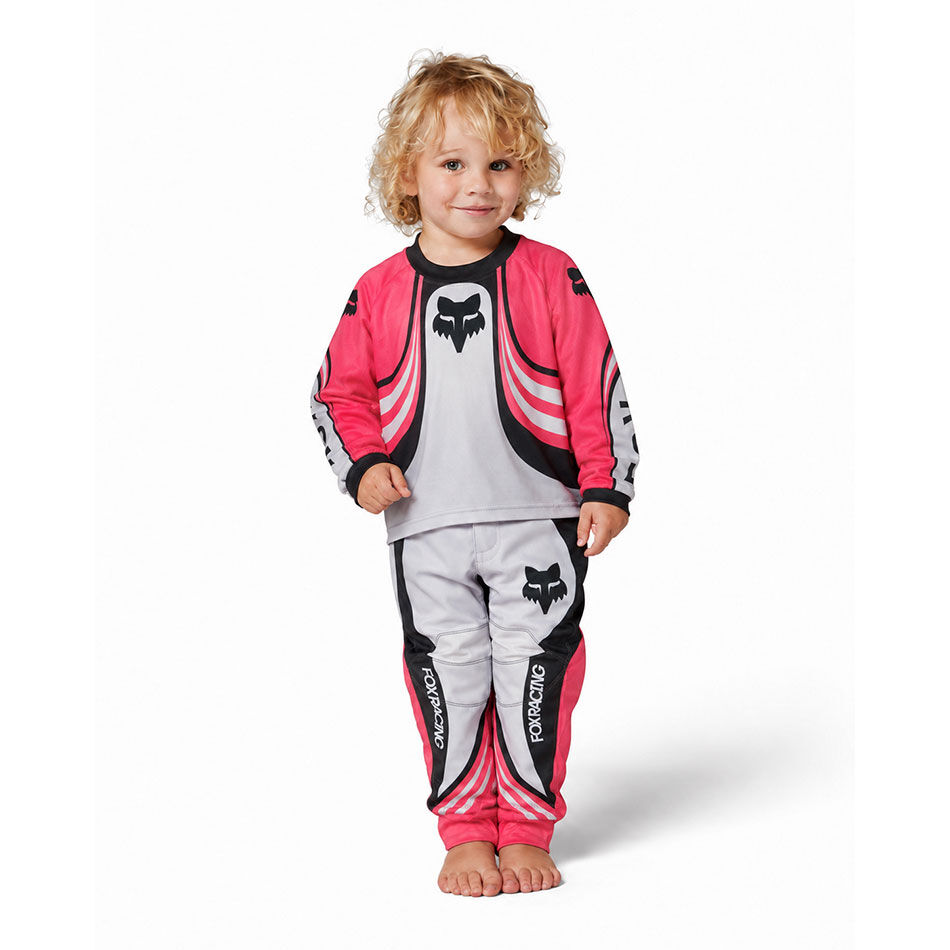 YOUTH MOTOCROSS GEAR SET FOX 180 DRAFT [WHT/PNK]