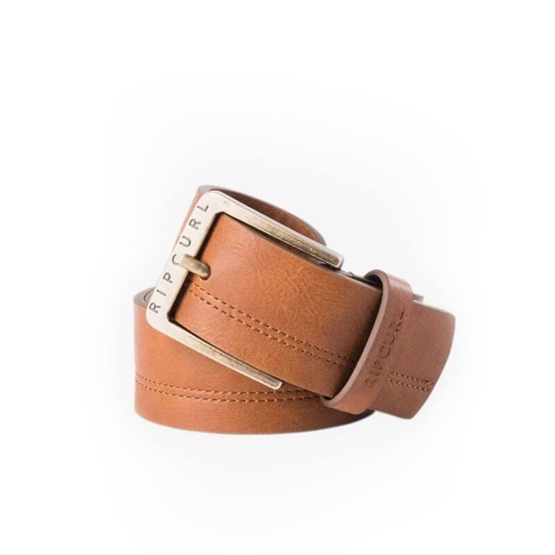 DOUBLE STITCH PU MEN'S BELT [BRWN]