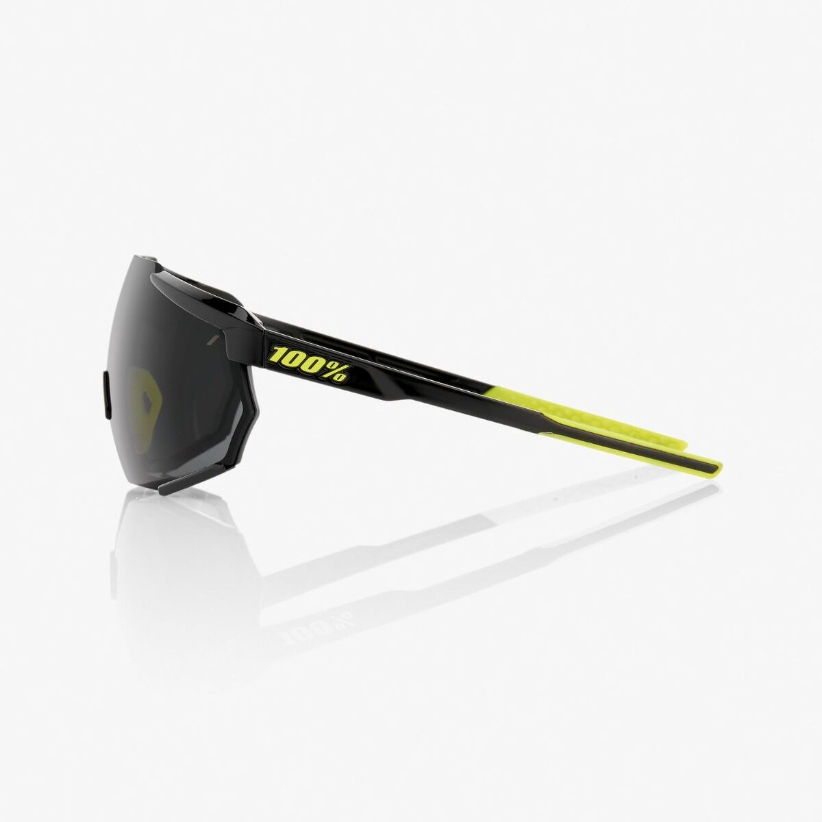 100% RACETRAP MTB SUNGLASSES GLOSS BLACK W/ SMOKE LENS