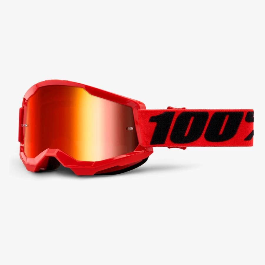 100% STRATA 2 GOGGLES IZIPIZI MIRROR RED LENS