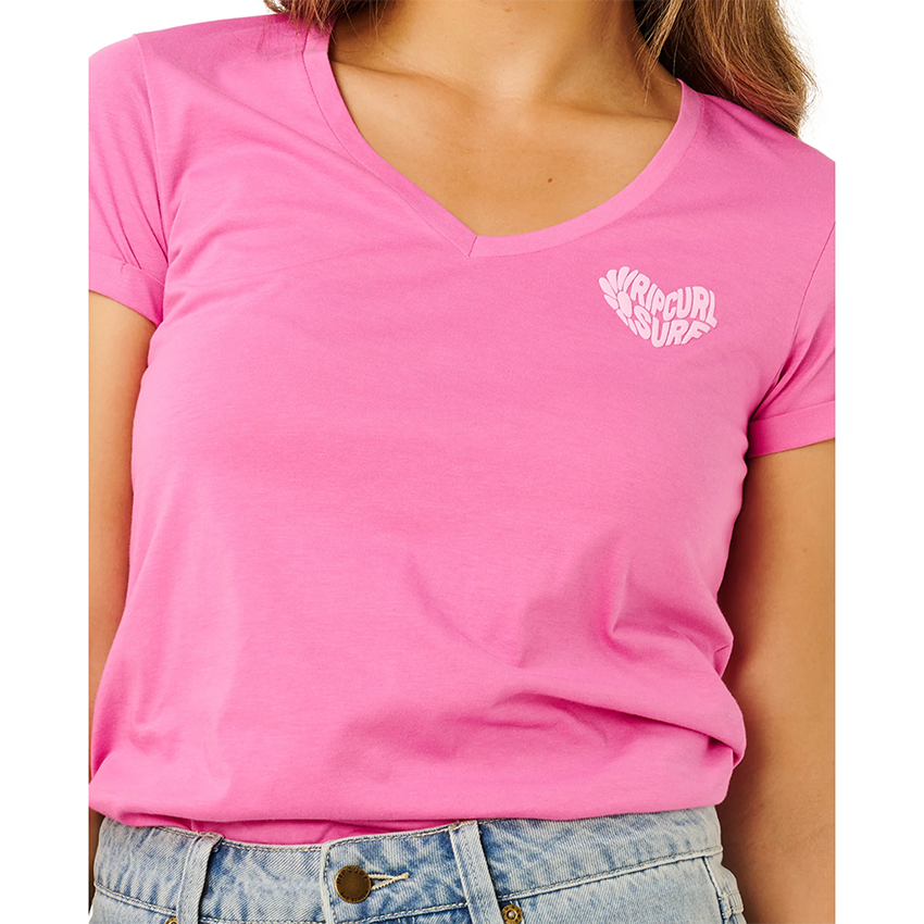 WOMEN'S T-SHIRT RIP CURL HEART