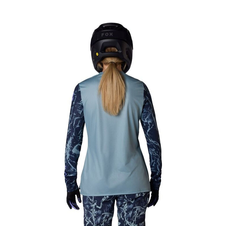 WOMEN'S LONG-SLEEVE CYCLING JERSEY FOX RANGER IMAGE PRINT