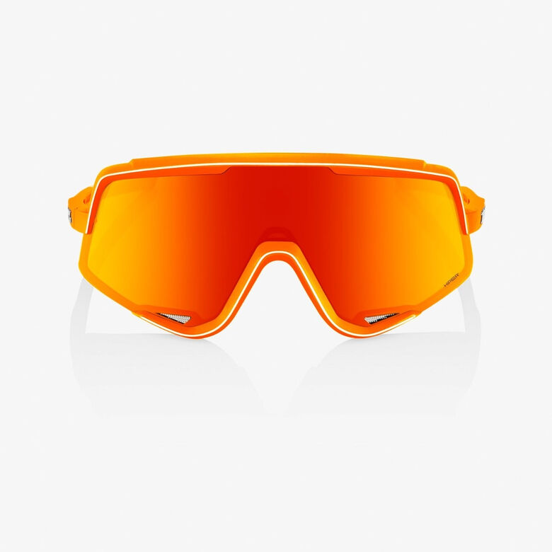 100% GLENDALE MTB SUNGLASSES SOFT TACT NEON ORANGE W/ HiPER RED LENS