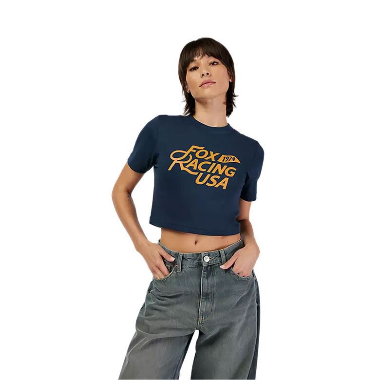 USA BABY TEE WOMEN'S CROP SHORT-SLEEVE T-SHIRT FOX