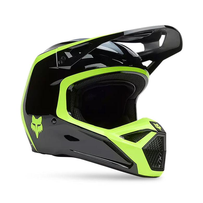 V1 FLOW MOTOKROS ČELADA FOX  [BLK/YLW]