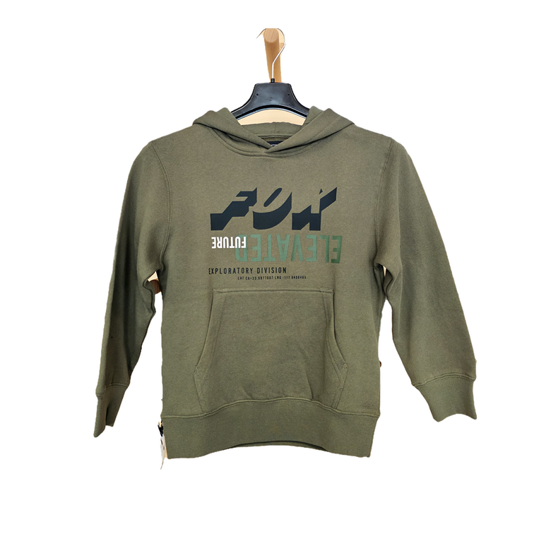 YOUTH ELEVATED PULLOVER HOODIE [OLV GRN]