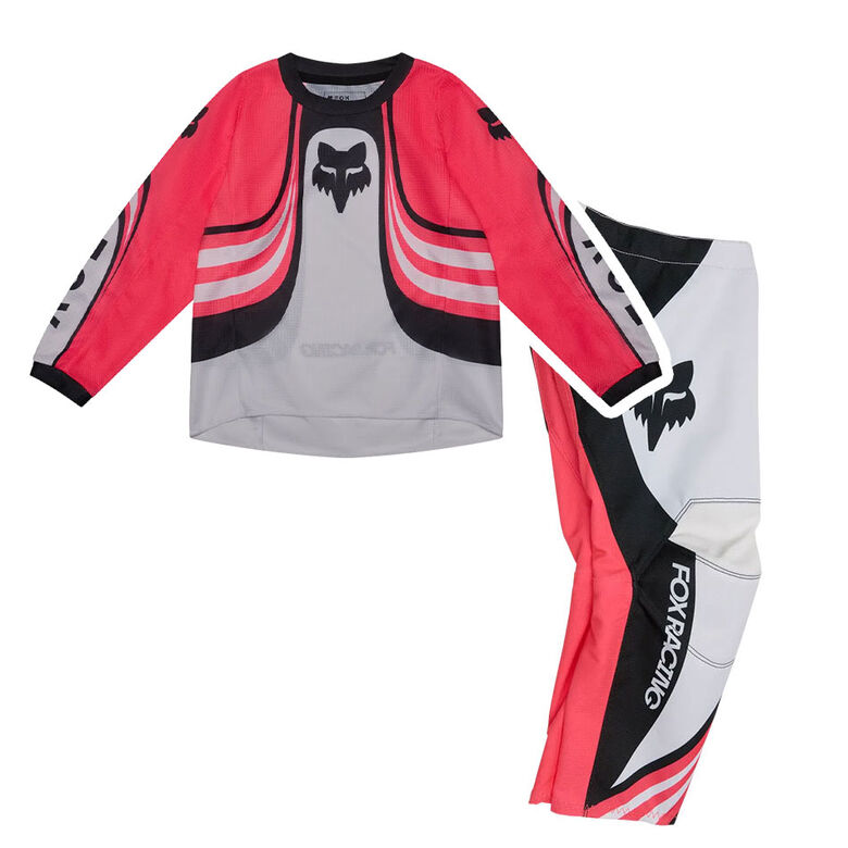 YOUTH MOTOCROSS GEAR SET FOX 180 DRAFT [WHT/PNK]