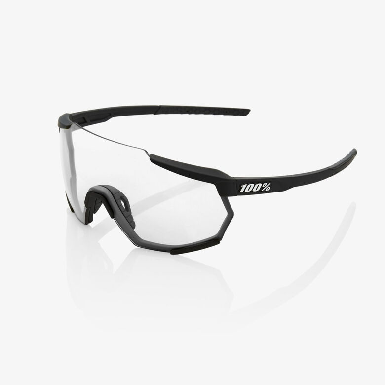 100% RACETRAP MTB SUNGLASSES GLOSS BLACK W/ SMOKE LENS