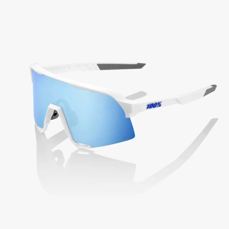 CYCLING GLASSES 100% S3 HiPER® (MT WHT/BLU LNS)