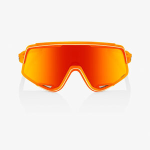 100% GLENDALE MTB SUNGLASSES SOFT TACT NEON ORANGE W/ HiPER RED LENS