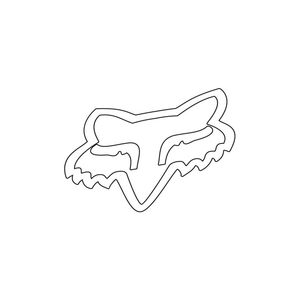 FOX HEAD TDC NALEPKA FOX 4" (10CM) WHT