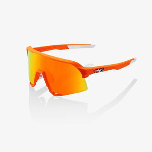 100% S3 MTB SUNGLASSES SOFT TACT NEON ORANGE W/ HiPER RED MULTILAYER LENS