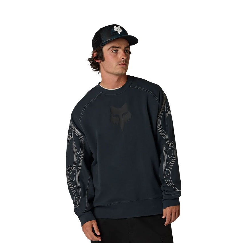 MOŠKI "OVERSIZE" PULOVER FOX VISION-Grey-M