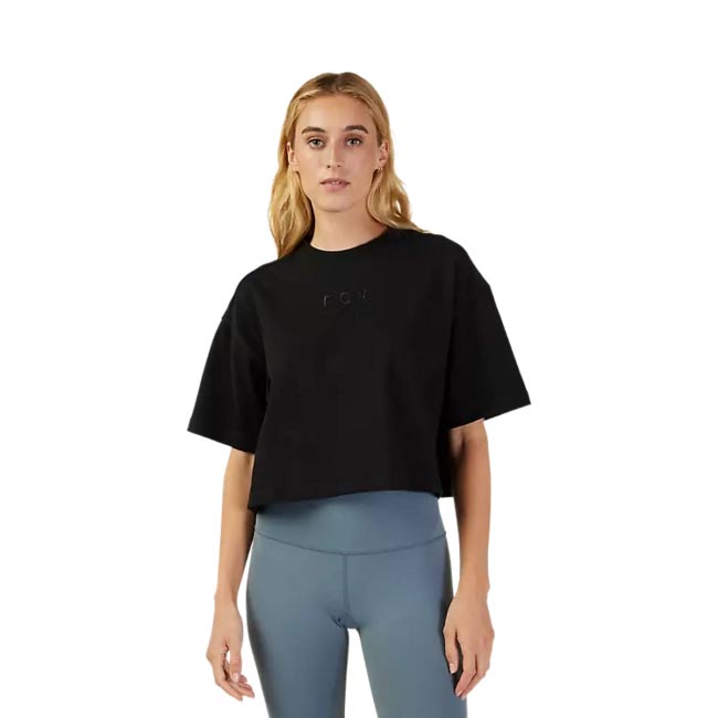 W WORDMARK OS CROP TEE [BLK] XS