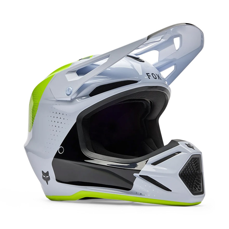 MOTOKROS ČELADA FOX V3 TINE-White-Ylw-XL - second image
