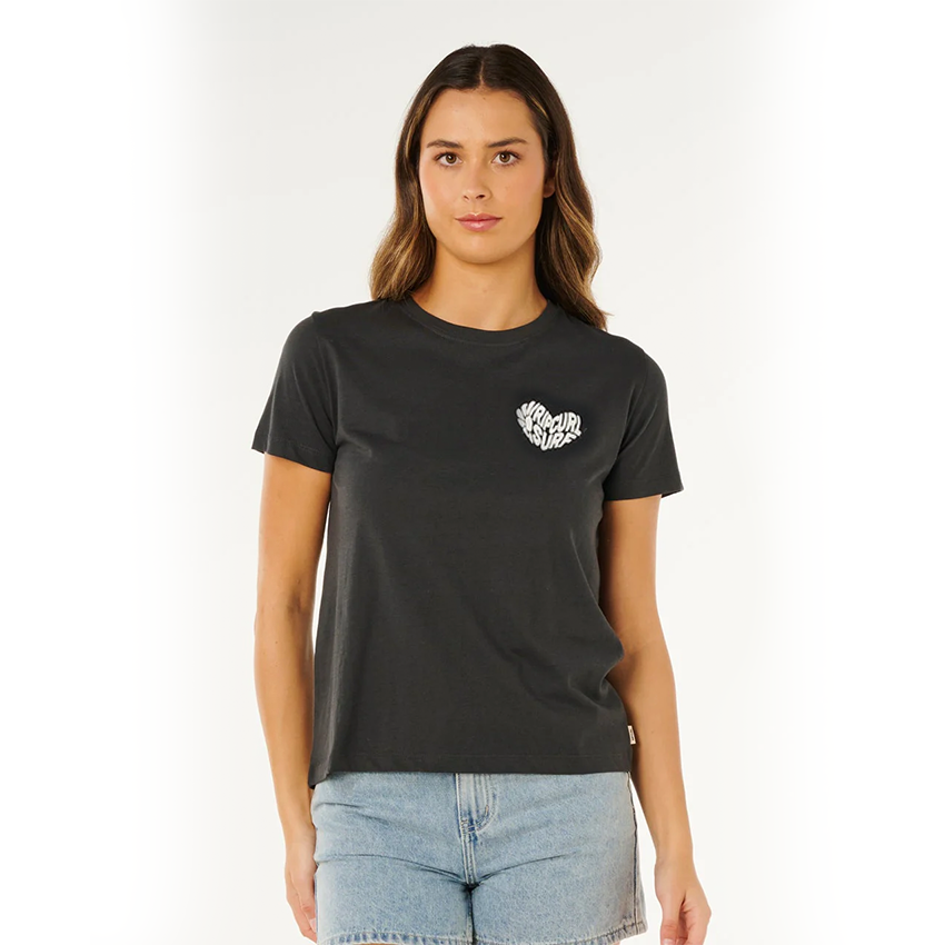 ŽENSKA KRATKA MAJICA RIP CURL HEART-Blk-XS - second image
